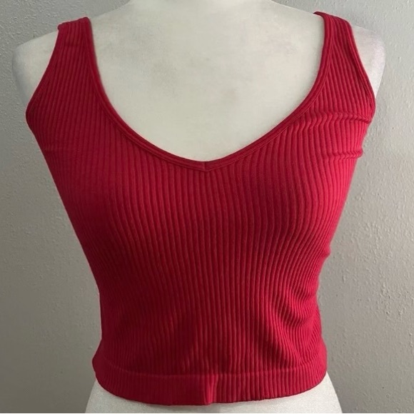 Free People ribbed brami top red M - Picture 5 of 9